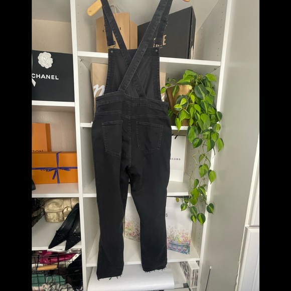 Madewell Skinny Overalls In Lunar Wash Black Denim - Picture 7 of 13